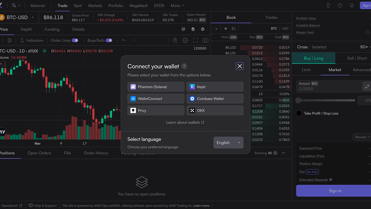 zerofeex manual dydx